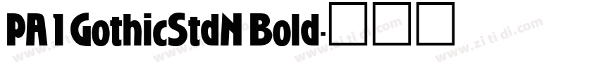 PA1GothicStdN Bold字体转换